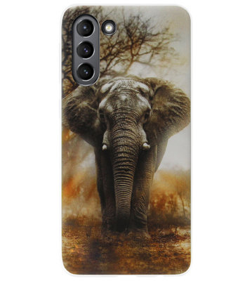 ADEL Siliconen Back Cover Softcase Hoesje voor Samsung Galaxy S21 - Olifanten