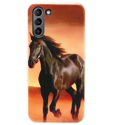 ADEL Siliconen Back Cover Softcase Hoesje voor Samsung Galaxy S21 - Paarden