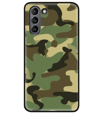 ADEL Siliconen Back Cover Softcase Hoesje voor Samsung Galaxy S21 Plus - Camouflage