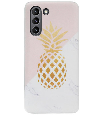 ADEL Siliconen Back Cover Softcase Hoesje voor Samsung Galaxy S21 Plus - Ananas