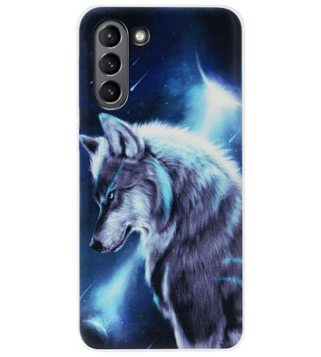 ADEL Siliconen Back Cover Softcase Hoesje voor Samsung Galaxy S21 Plus - Wolf