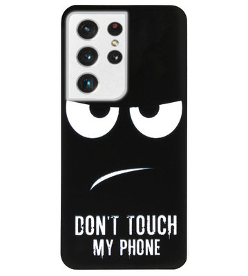 ADEL Siliconen Back Cover Softcase Hoesje voor Samsung Galaxy S21 Ultra - Don't Touch My Phone
