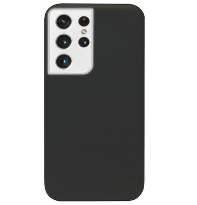 ADEL Siliconen Back Cover Softcase Hoesje voor Samsung Galaxy S21 Ultra - Zwart