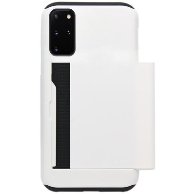 ADEL Kunststof Back Cover Hardcase Hoesje voor Samsung Galaxy S20 FE - Pasjeshouder Wit