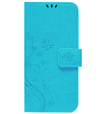 ADEL Kunstleren Book Case Pasjes Portemonnee Hoesje voor Samsung Galaxy S20 FE - Vlinder Blauw