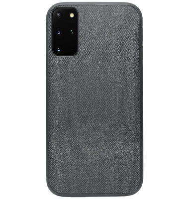 ADEL Siliconen Back Cover Softcase Hoesje voor Samsung Galaxy S20 FE - Stoffen Textiel Grijs