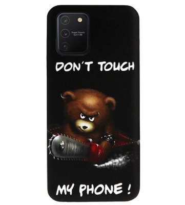 ADEL Siliconen Back Cover Softcase Hoesje voor Samsung Galaxy S10 Lite - Don't Touch My Phone Beren