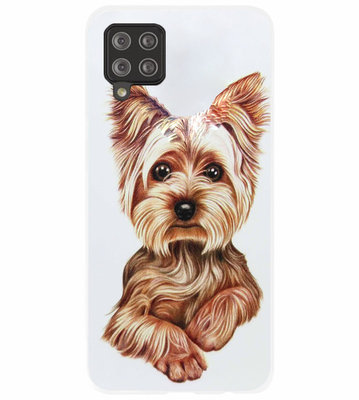 ADEL Siliconen Back Cover Softcase Hoesje voor Samsung Galaxy A42 - Yorkshire Terrier Hond