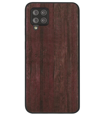 ADEL Siliconen Back Cover Softcase Hoesje voor Samsung Galaxy A42 - Hout Design Bruin