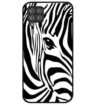 ADEL Siliconen Back Cover Softcase Hoesje voor Samsung Galaxy A42 - Zebra Wit