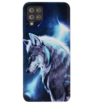 ADEL Siliconen Back Cover Softcase Hoesje voor Samsung Galaxy A42 - Wolf