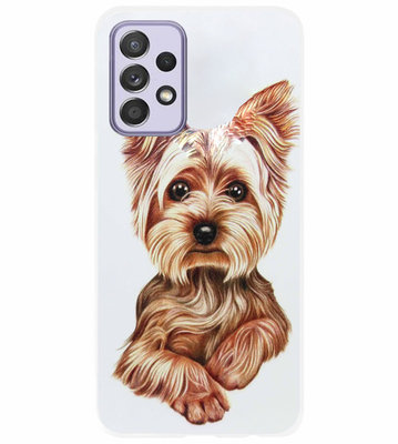 ADEL Siliconen Back Cover Softcase Hoesje voor Samsung Galaxy A72 - Yorkshire Terrier Hond