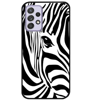 ADEL Siliconen Back Cover Softcase Hoesje voor Samsung Galaxy A72 - Zebra Wit