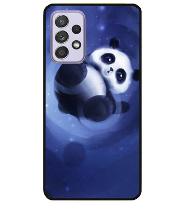 ADEL Siliconen Back Cover Softcase Hoesje voor Samsung Galaxy A72 - Panda Liggend