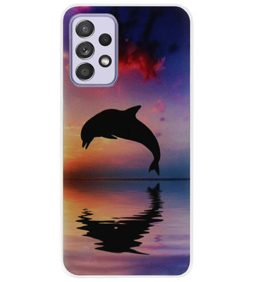 ADEL Kunststof Back Cover Hardcase Hoesje voor Samsung Galaxy A72 - Dolfijn