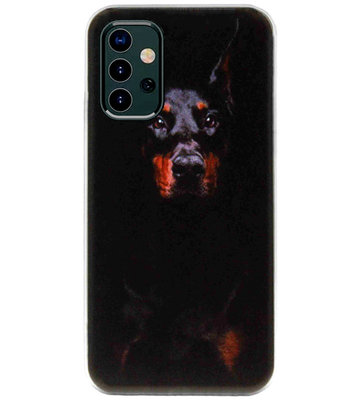 ADEL Siliconen Back Cover Softcase Hoesje voor Samsung Galaxy A32 - Dobermann Pinscher Hond