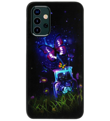 ADEL Siliconen Back Cover Softcase Hoesje voor Samsung Galaxy A32 - Vlinder Paars