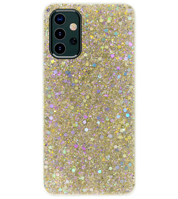 ADEL Premium Siliconen Back Cover Softcase Hoesje voor Samsung Galaxy A32 - Bling Bling Glitter Goud
