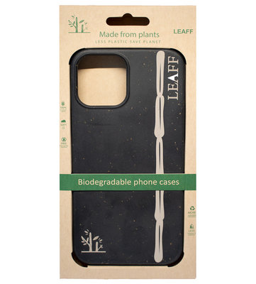 LEAFF Suikerriet Back Cover Softcase Hoesje voor iPhone 11 Pro - Duurzaam Volledig Composteerbaar Zwart