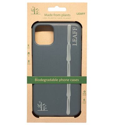 LEAFF Suikerriet Back Cover Softcase Hoesje voor iPhone 11 Pro Max - Duurzaam Volledig Composteerbaar Blauw