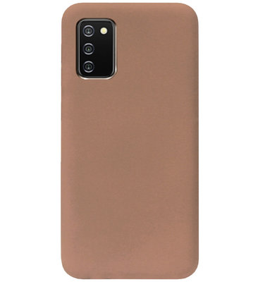 ADEL Siliconen Back Cover Softcase Hoesje voor Samsung Galaxy A02s - Bruin