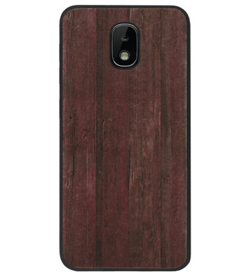 ADEL Siliconen Back Cover Softcase Hoesje voor Samsung Galaxy J3 (2018) - Hout Design Bruin