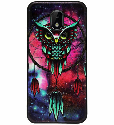 ADEL Siliconen Back Cover Softcase Hoesje voor Samsung Galaxy J3 (2018) - Uil