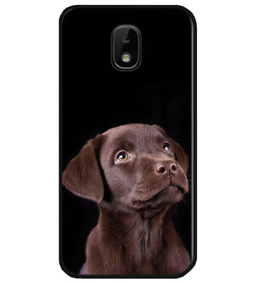 ADEL Siliconen Back Cover Softcase Hoesje voor Samsung Galaxy J3 (2018) - Labrador Retriever Hond Bruin