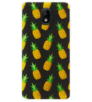 ADEL Siliconen Back Cover Softcase Hoesje voor Samsung Galaxy J3 (2018) - Ananas