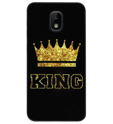 ADEL Siliconen Back Cover Softcase Hoesje voor Samsung Galaxy J3 (2018) - King Koning