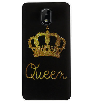ADEL Siliconen Back Cover Softcase Hoesje voor Samsung Galaxy J3 (2018) - Queen Koningin