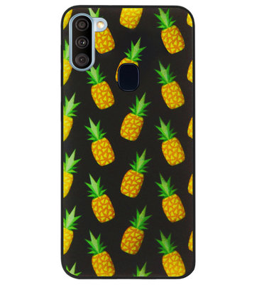 ADEL Siliconen Back Cover Softcase Hoesje voor Samsung Galaxy A11/ M11 - Ananas