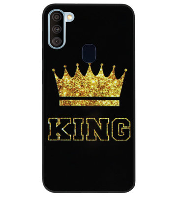 ADEL Siliconen Back Cover Softcase Hoesje voor Samsung Galaxy A11/ M11 - King Koning