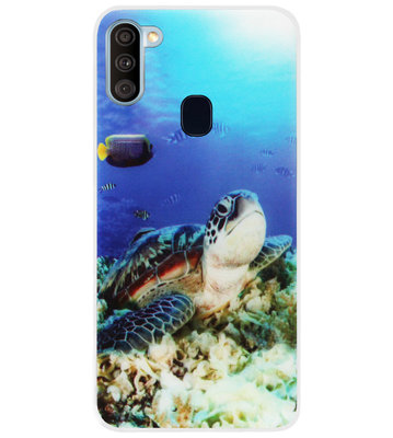 ADEL Siliconen Back Cover Softcase Hoesje voor Samsung Galaxy A11/ M11 - Schildpad