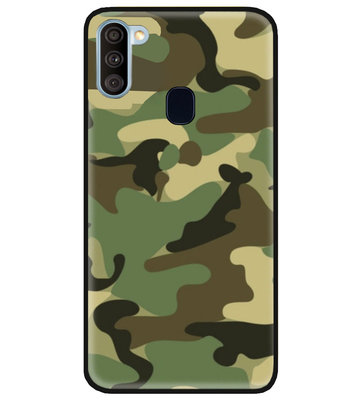 ADEL Siliconen Back Cover Softcase Hoesje voor Samsung Galaxy A11/ M11 - Camouflage