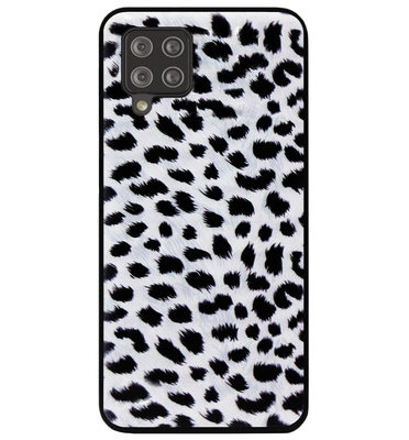 ADEL Siliconen Back Cover Softcase Hoesje voor Samsung Galaxy A12/ M12 - Luipaard Wit