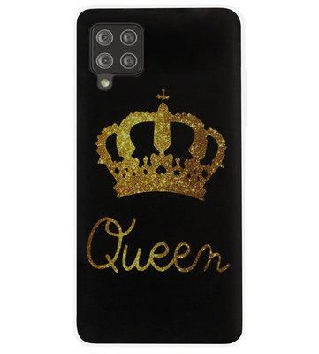 ADEL Siliconen Back Cover Softcase Hoesje voor Samsung Galaxy A12/ M12 - Queen Koningin