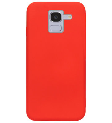 ADEL Siliconen Back Cover Softcase Hoesje voor Samsung Galaxy J6 (2018) - Rood