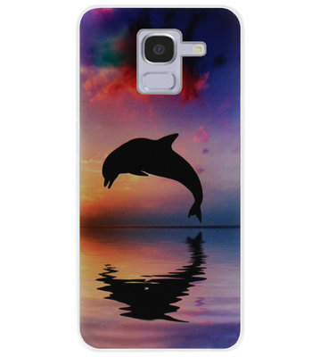 ADEL Kunststof Back Cover Hardcase Hoesje voor Samsung Galaxy J6 (2018) - Dolfijn