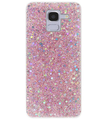 ADEL Premium Siliconen Back Cover Softcase Hoesje voor Samsung Galaxy J6 (2018) - Bling Bling Roze
