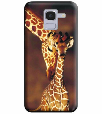 ADEL Siliconen Back Cover Softcase Hoesje voor Samsung Galaxy J6 Plus (2018) - Giraf