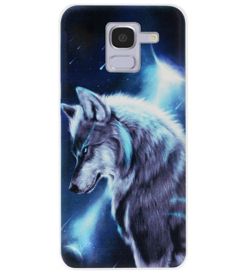 ADEL Siliconen Back Cover Softcase Hoesje voor Samsung Galaxy J6 Plus (2018) - Wolf
