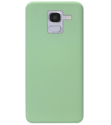 ADEL Premium Siliconen Back Cover Softcase Hoesje voor Samsung Galaxy J6 Plus (2018) - Lichtgroen