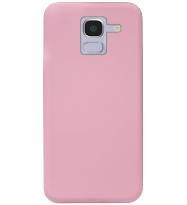 ADEL Siliconen Back Cover Softcase Hoesje voor Samsung Galaxy J6 Plus (2018) - Roze