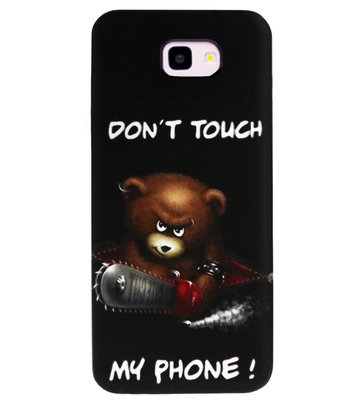 ADEL Siliconen Back Cover Softcase Hoesje voor Samsung Galaxy J4 Plus - Don't Touch My Phone Beren