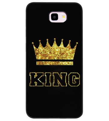 ADEL Siliconen Back Cover Softcase Hoesje voor Samsung Galaxy J4 Plus - King Koning