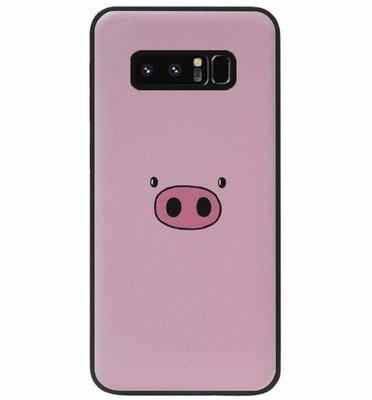 ADEL Siliconen Back Cover Softcase Hoesje voor Samsung Galaxy Note 8 - Biggetje