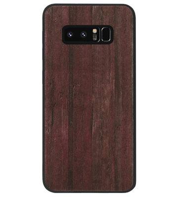 ADEL Siliconen Back Cover Softcase Hoesje voor Samsung Galaxy Note 8 - Hout Design Bruin