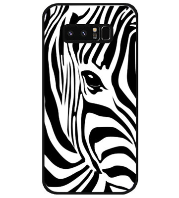 ADEL Siliconen Back Cover Softcase Hoesje voor Samsung Galaxy Note 8 - Zebra Wit