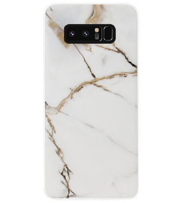 ADEL Siliconen Back Cover Softcase Hoesje voor Samsung Galaxy Note 8 - Marmer Goud